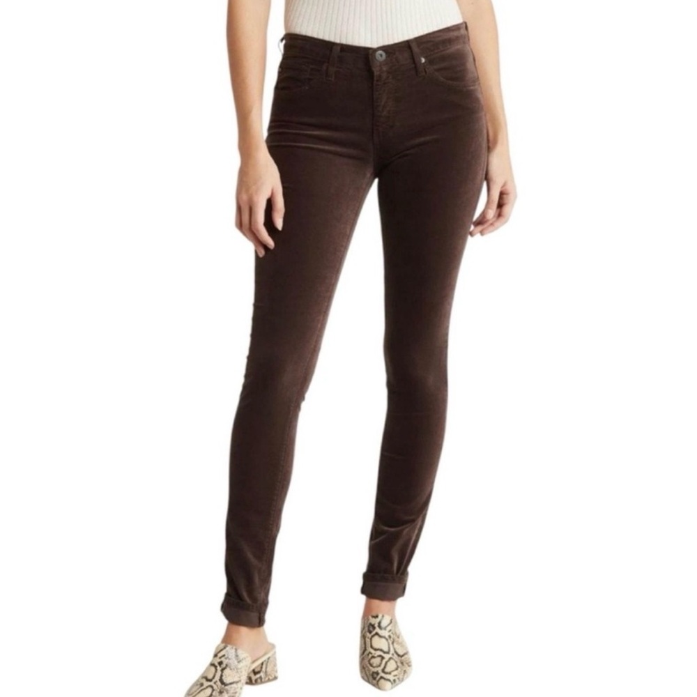 AG Adriano Goldschmied Brown Skinny Corduroy Pants